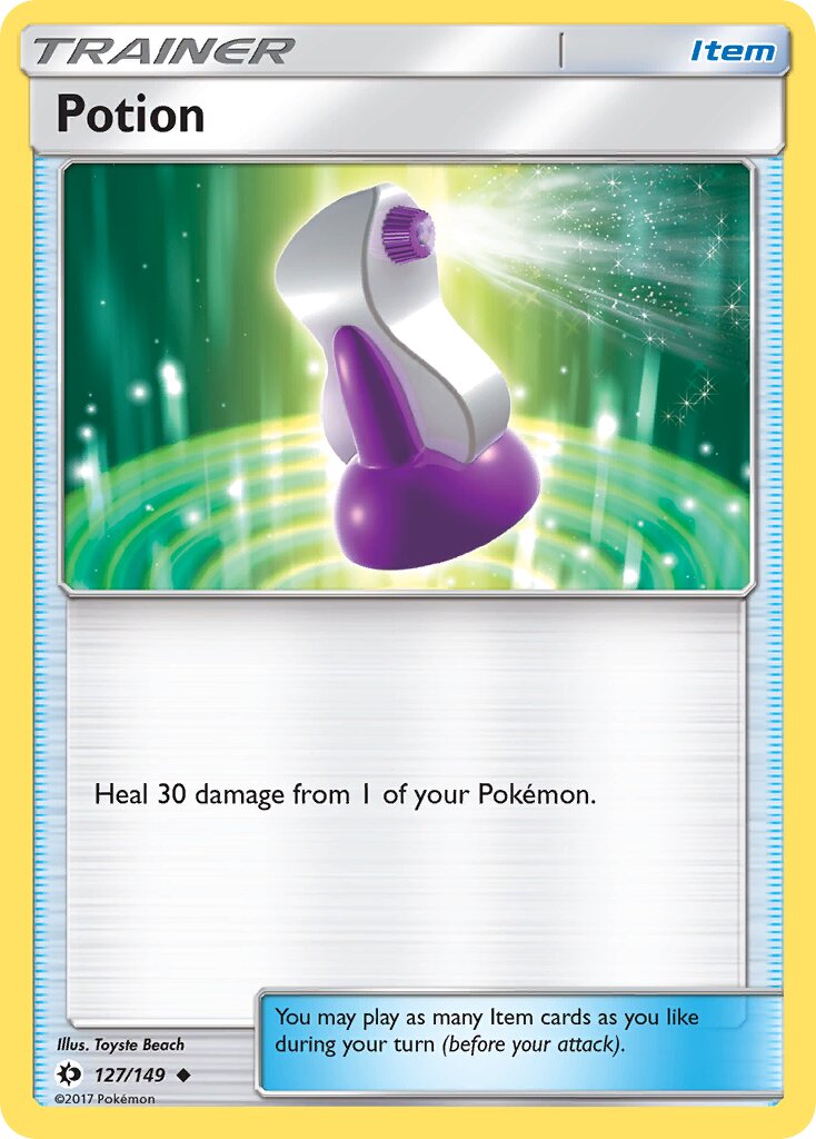 Potion 127/149 — Sun & Moon (English Pokémon TCG card)