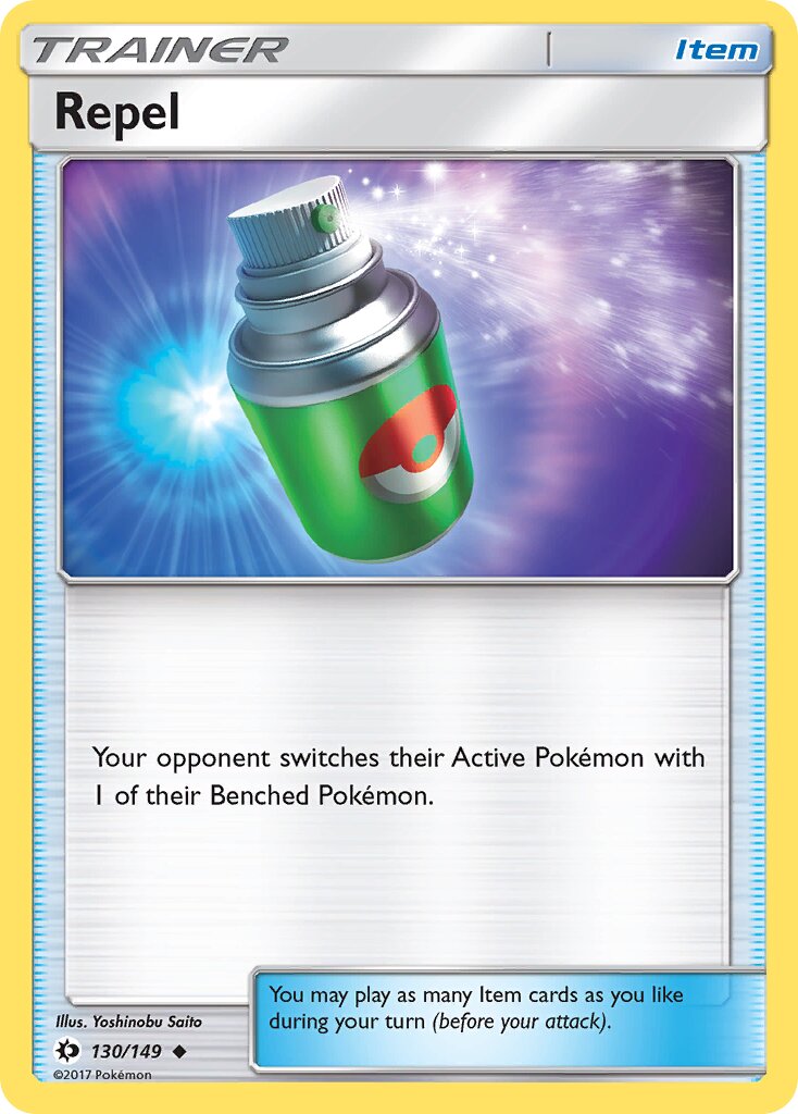 Repel 130/149 — Sun & Moon (English Pokémon TCG card)