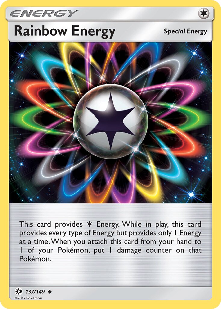 Rainbow Energy 137/149 — Sun & Moon (English Pokémon TCG card)