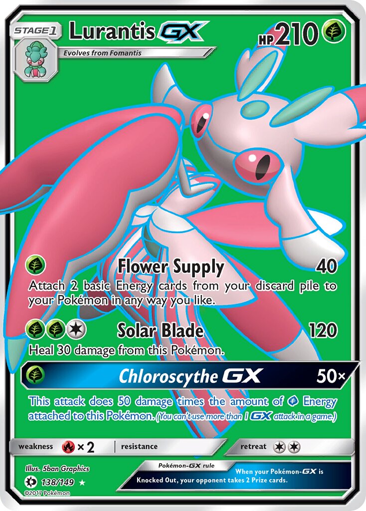 Lurantis-GX 138/149 — Sun & Moon (English Pokémon TCG card)