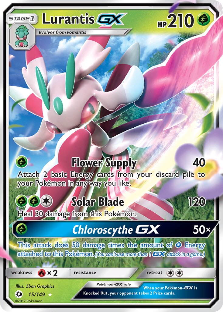 Lurantis-GX 015/149 — Sun & Moon (English Pokémon TCG card)