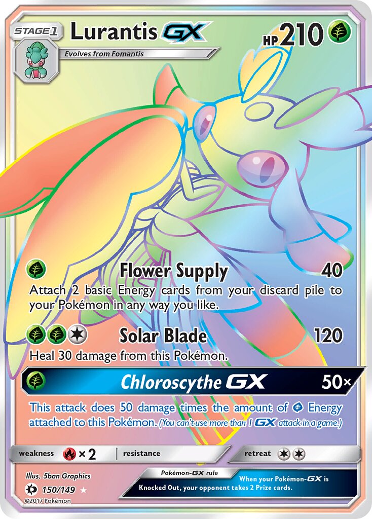 Lurantis-GX 150/149 — Sun & Moon (English Pokémon TCG card)