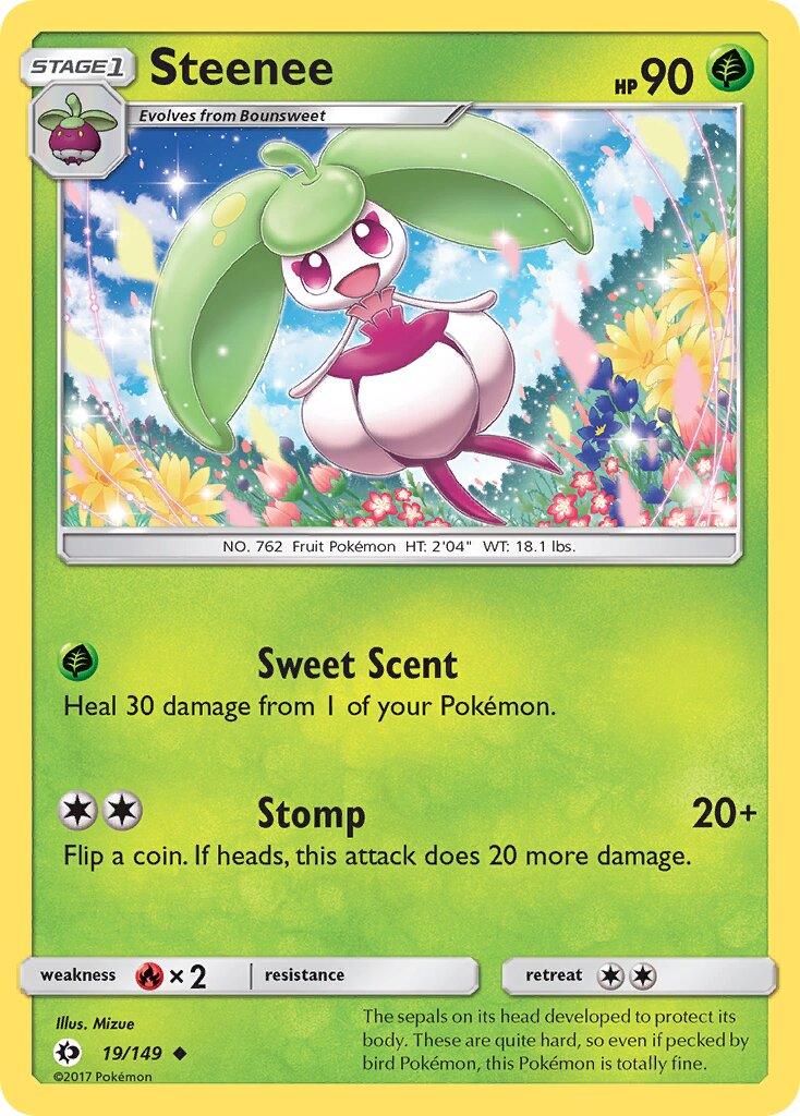 Steenee 019/149 — Sun & Moon (English Pokémon TCG card)