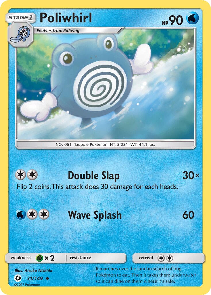 Poliwhirl 031/149 — Sun & Moon (English Pokémon TCG card)