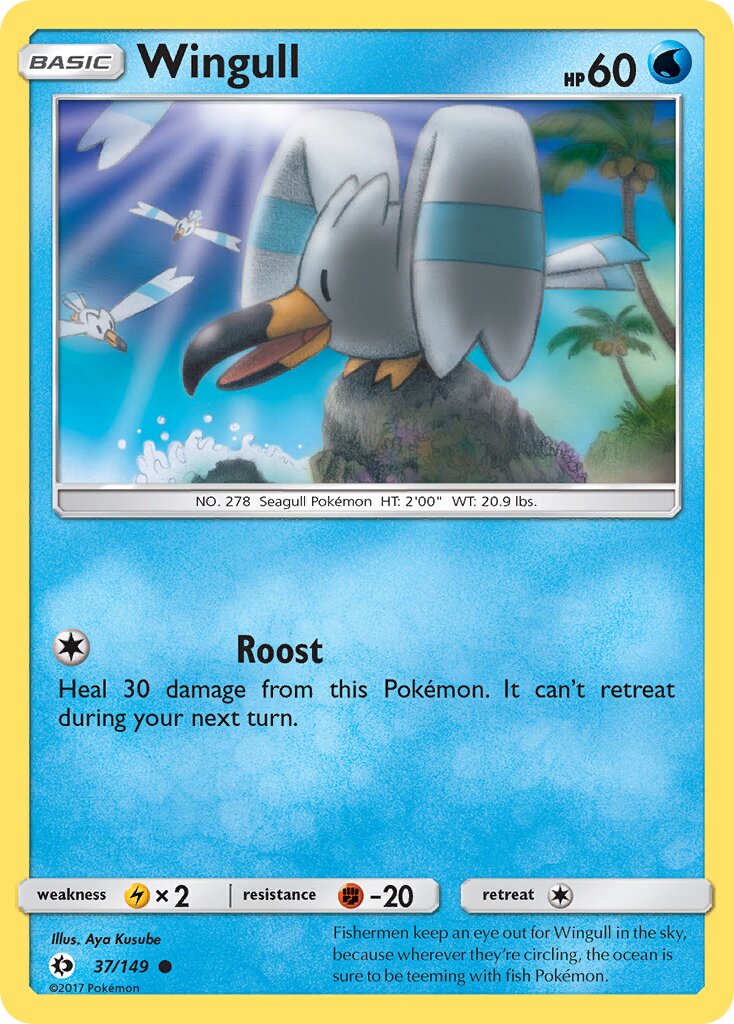 Wingull 037/149 — Sun & Moon (English Pokémon TCG card)