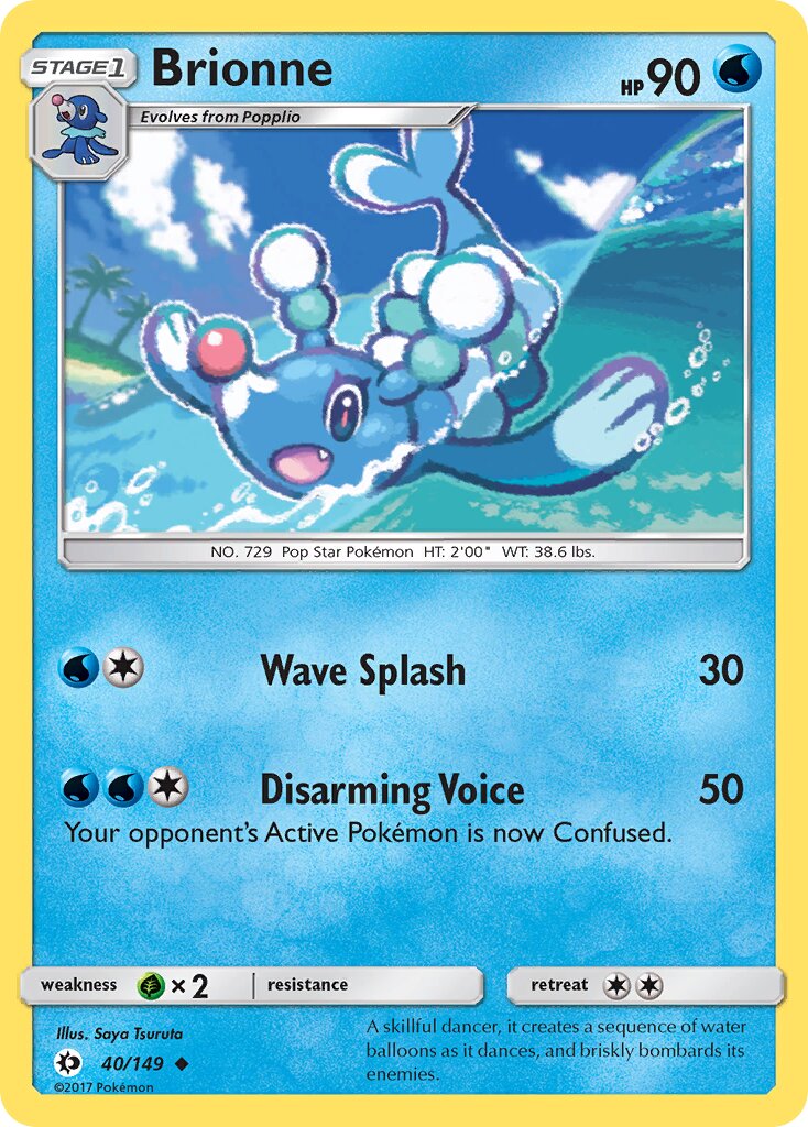 Brionne 040/149 — Sun & Moon (English Pokémon TCG card)