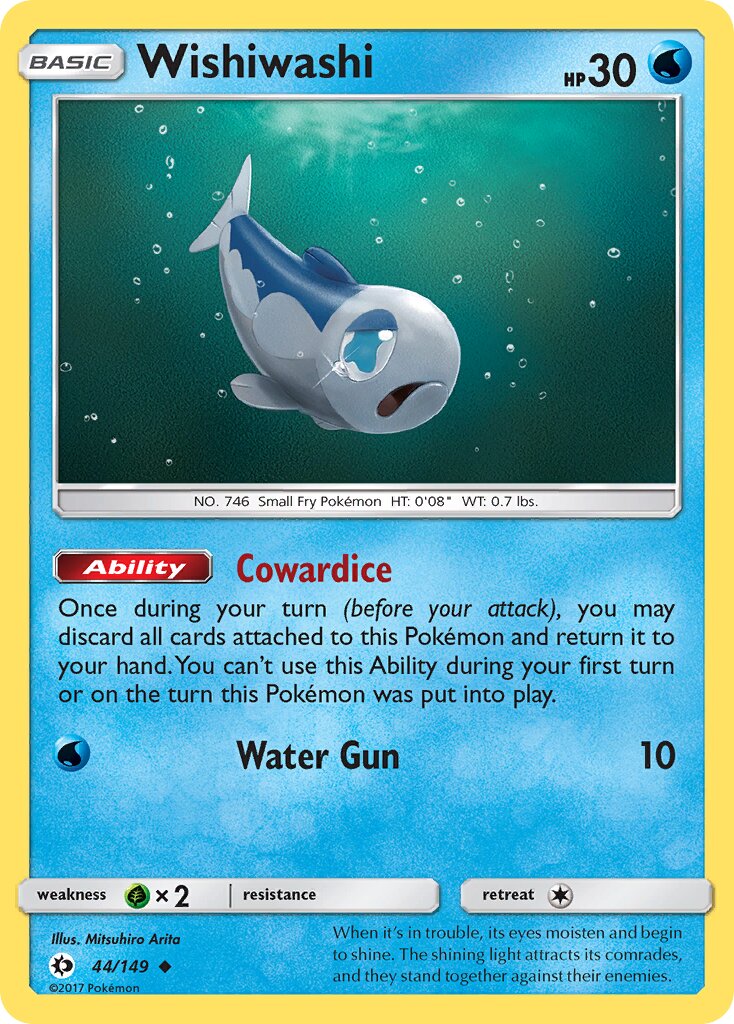 Wishiwashi 044/149 — Sun & Moon (English Pokémon TCG card)