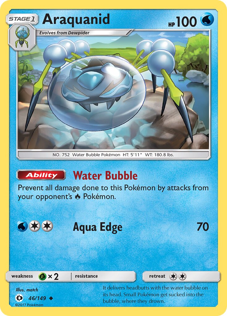 Araquanid 046/149 — Sun & Moon (English Pokémon TCG card)