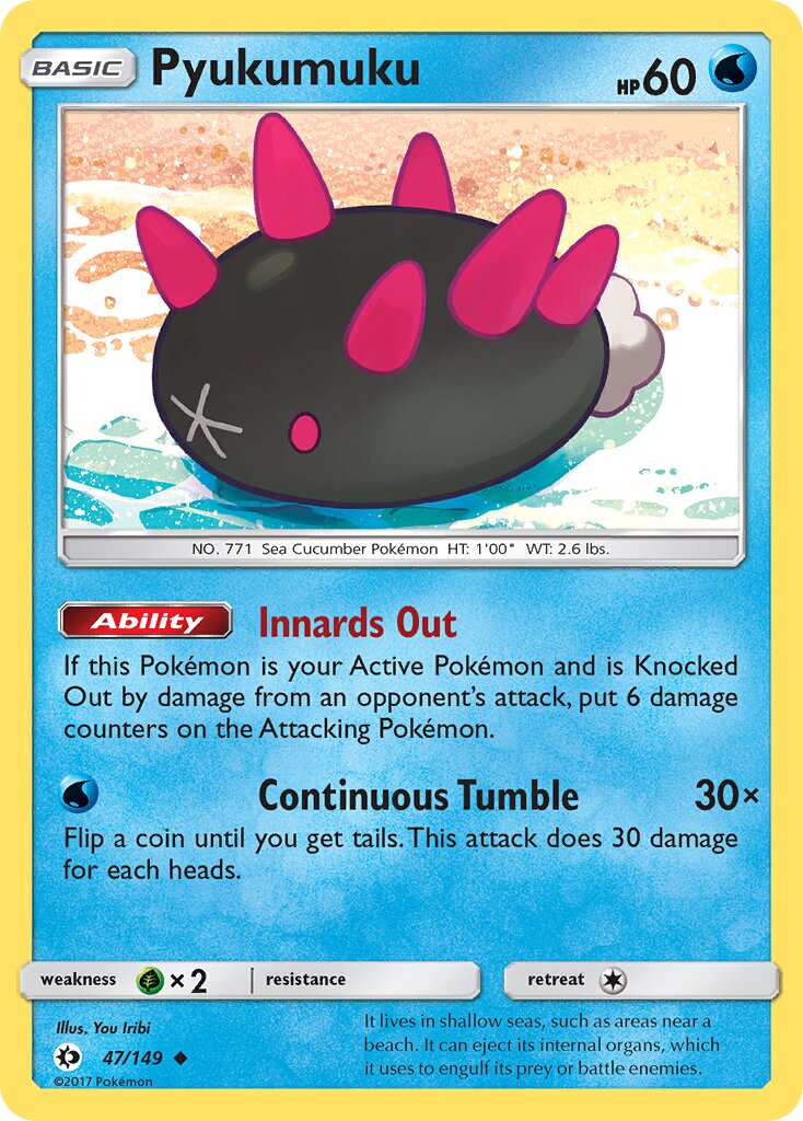 Pyukumuku 047/149 — Sun & Moon (English Pokémon TCG card)