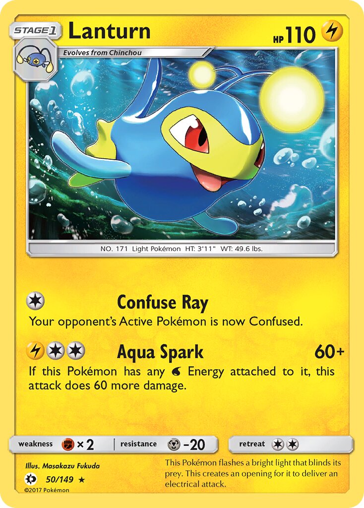 Lanturn 050/149 — Sun & Moon (English Pokémon TCG card)