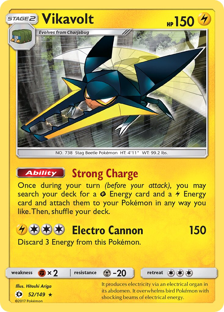 Vikavolt 052/149 — Sun & Moon (English Pokémon TCG card)