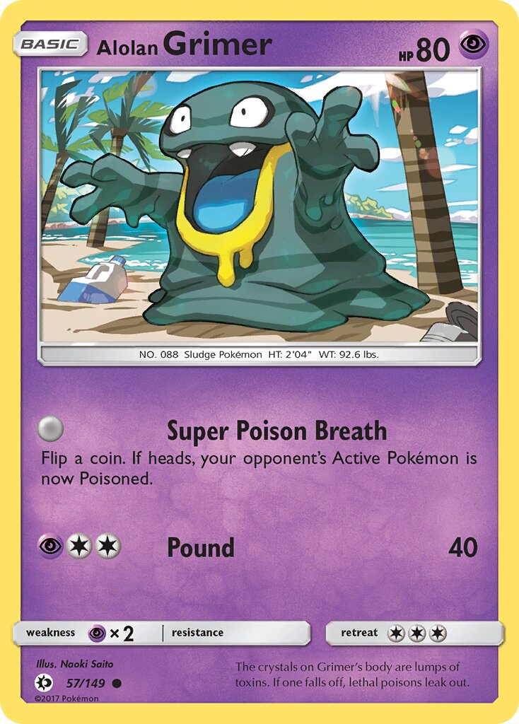 Alolan Grimer 057/149 — Sun & Moon (English Pokémon TCG card)