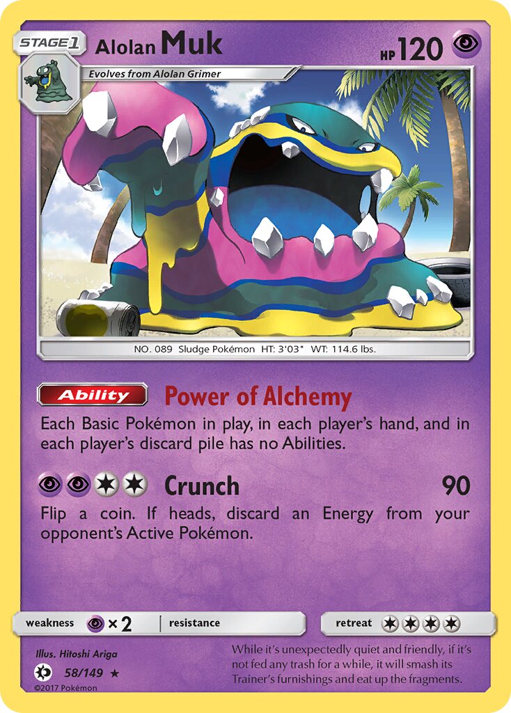 Alolan Muk 058/149 — Sun & Moon (English Pokémon TCG card)