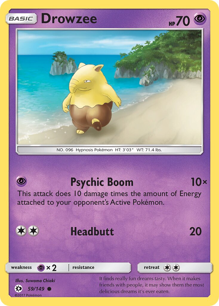 Drowzee 059/149 — Sun & Moon (English Pokémon TCG card)