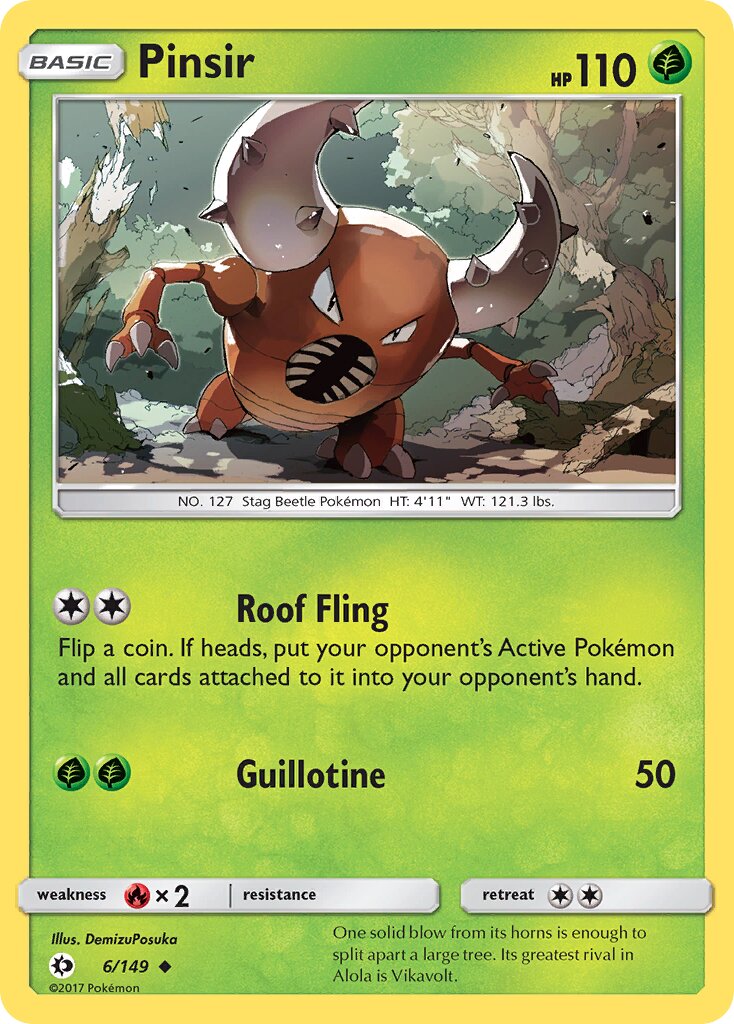 Pinsir 006/149 — Sun & Moon (English Pokémon TCG card)