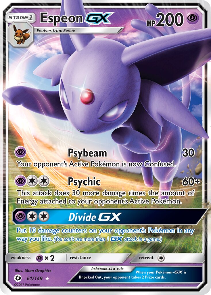 Espeon-GX 061/149 — Sun & Moon (English Pokémon TCG card)