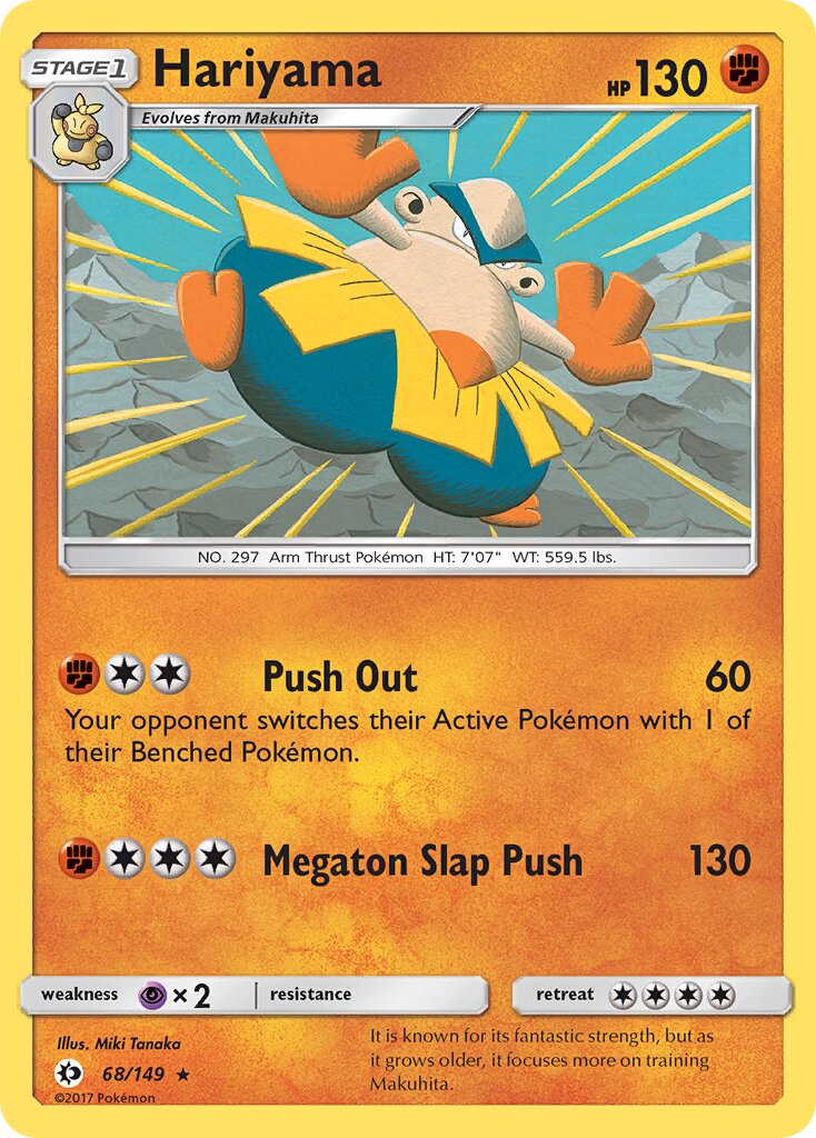 Hariyama 068/149 — Sun & Moon (English Pokémon TCG card)