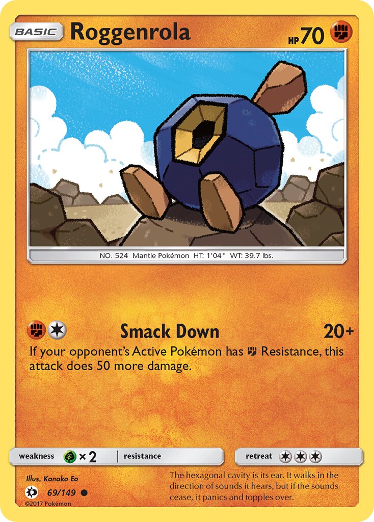 Roggenrola 069/149 — Sun & Moon (English Pokémon TCG card)