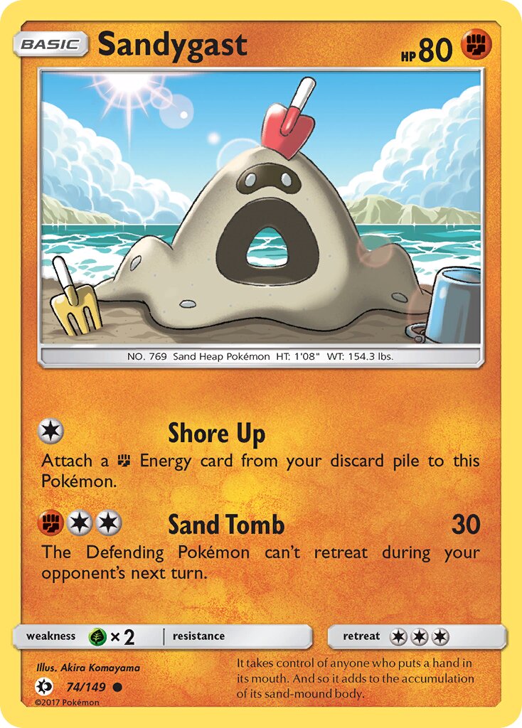 Sandygast 074/149 — Sun & Moon (English Pokémon TCG card)