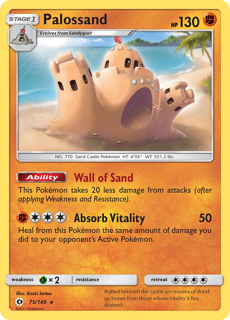 Palossand 075/149 — Sun & Moon (English Pokémon TCG card)
