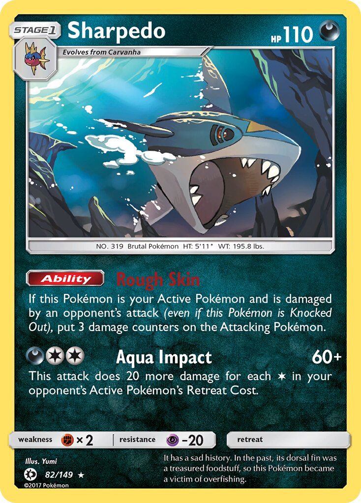 Sharpedo 082/149 — Sun & Moon (English Pokémon TCG card)