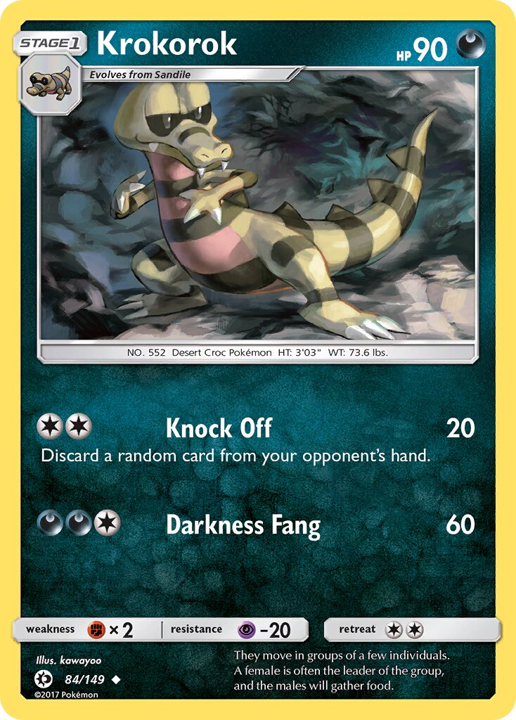 Krokorok 084/149 — Sun & Moon (English Pokémon TCG card)
