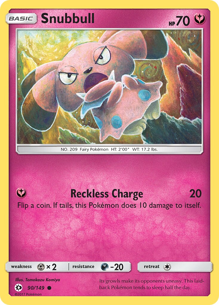 Snubbull 090/149 — Sun & Moon (English Pokémon TCG card)