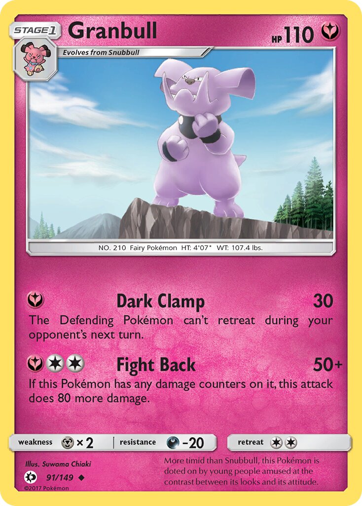Granbull 091/149 — Sun & Moon (English Pokémon TCG card)