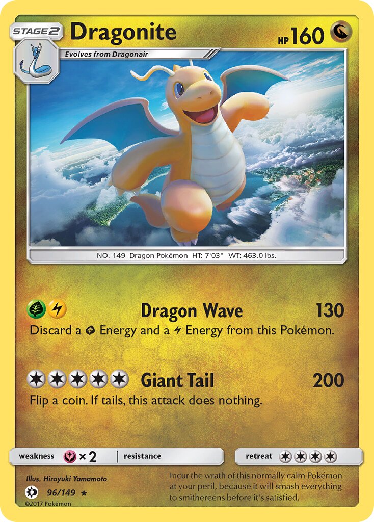 Dragonite 096/149 — Sun & Moon (English Pokémon TCG card)