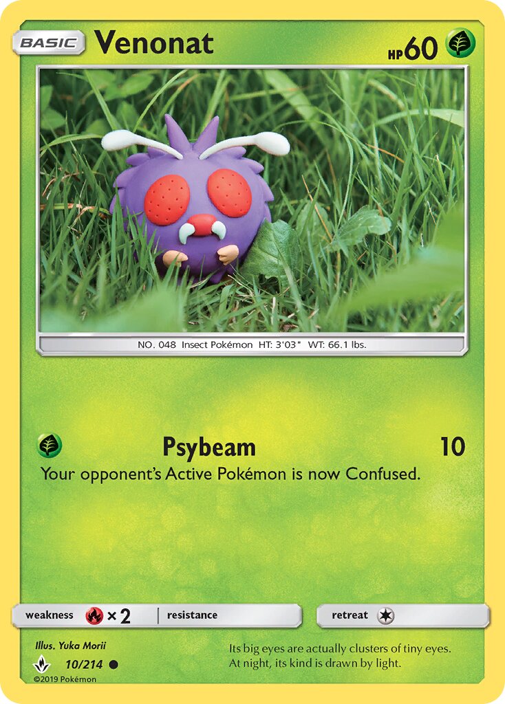 Venonat 010/214 — Unbroken Bonds (English Pokémon TCG card)
