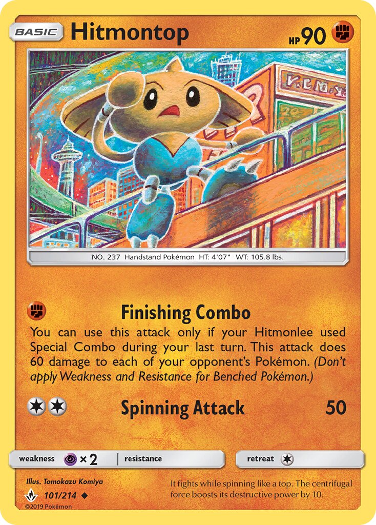 Hitmontop 101/214 — Unbroken Bonds (English Pokémon TCG card)