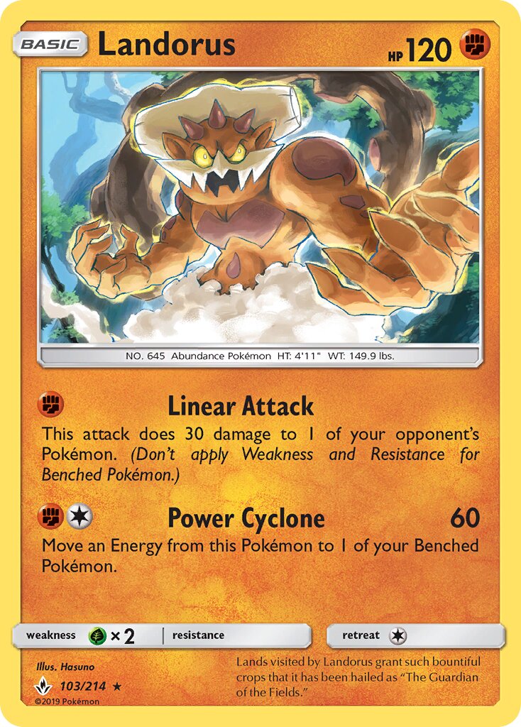 Landorus 103/214 — Unbroken Bonds (English Pokémon TCG card)