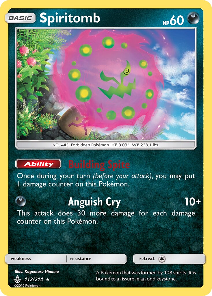 Spiritomb 112/214 — Unbroken Bonds (English Pokémon TCG card)