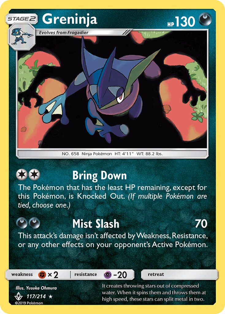Greninja 117/214 — Unbroken Bonds (English Pokémon TCG card)
