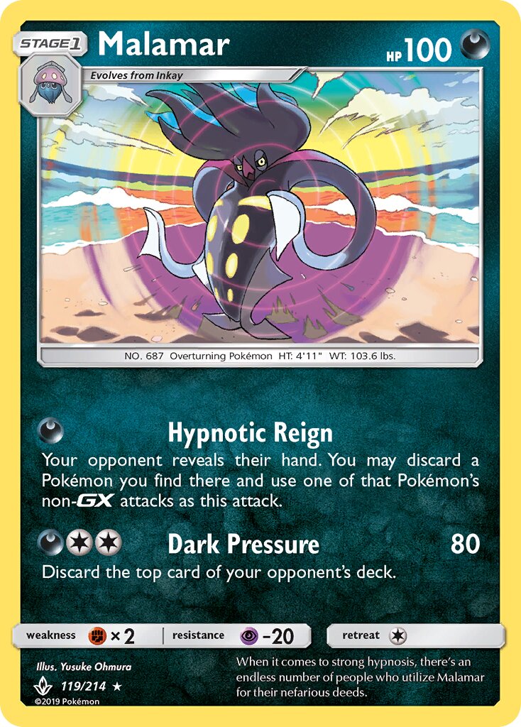 Malamar 119/214 — Unbroken Bonds (English Pokémon TCG card)