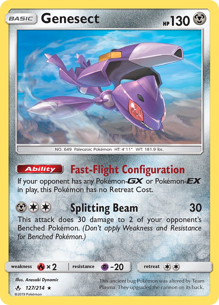 Genesect 127/214 — Unbroken Bonds (English Pokémon TCG card)