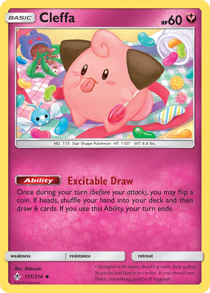 Cleffa 131/214 — Unbroken Bonds (English Pokémon TCG card)