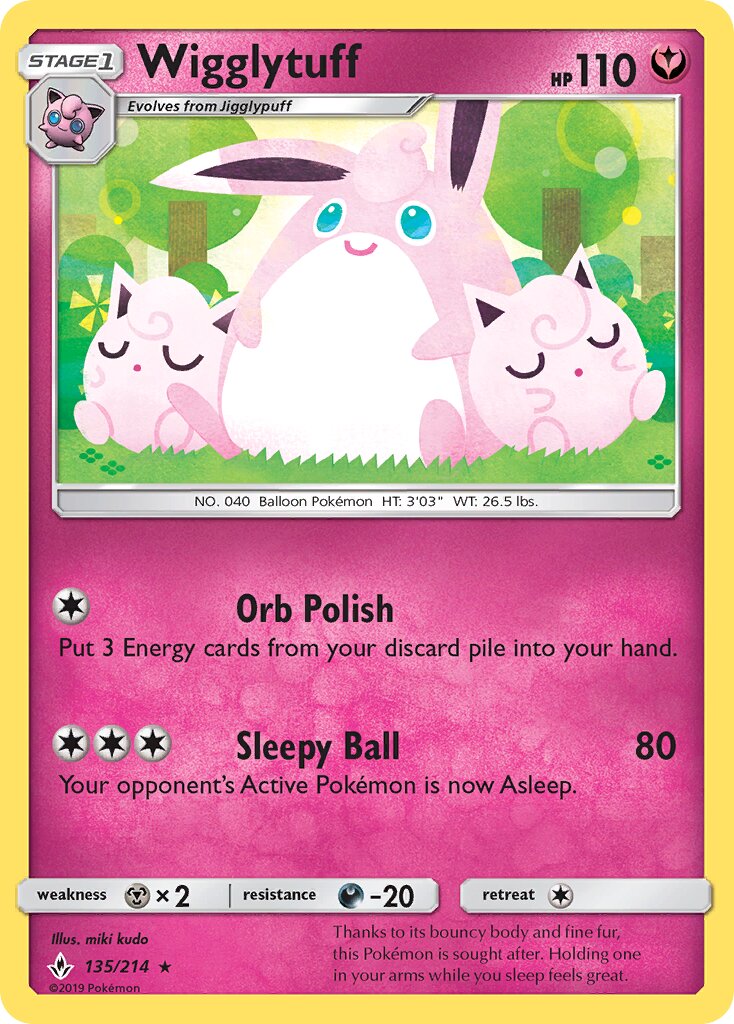 Wigglytuff 135/214 — Unbroken Bonds (English Pokémon TCG card)