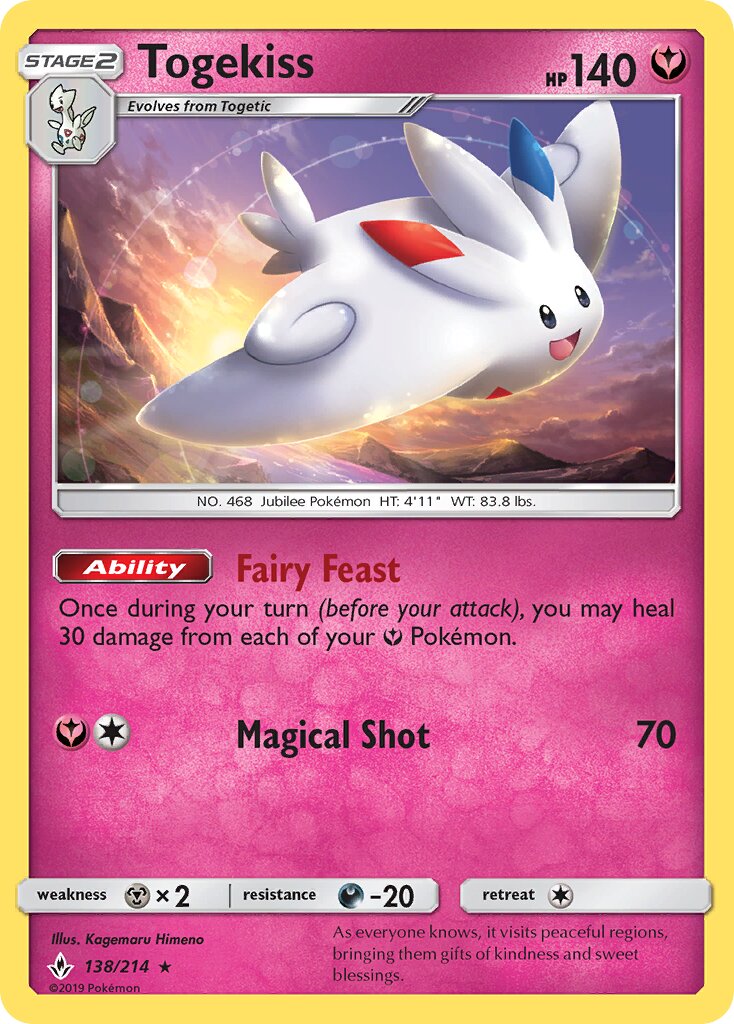 Togekiss 138/214 — Unbroken Bonds (English Pokémon TCG card)
