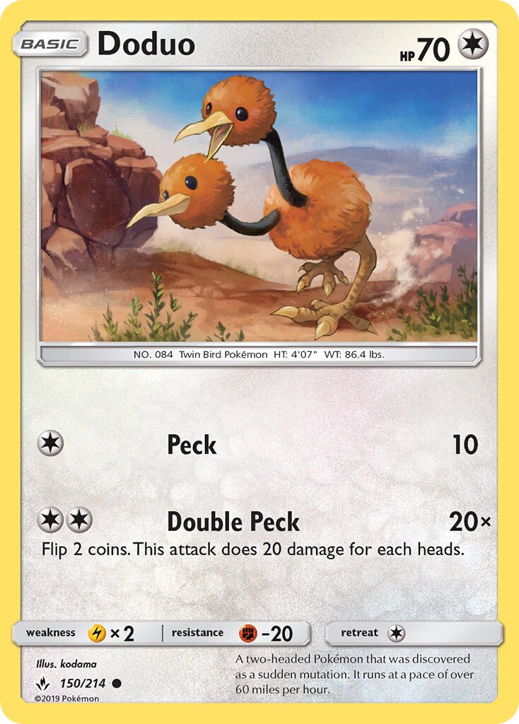 Doduo 150/214 — Unbroken Bonds (English Pokémon TCG card)