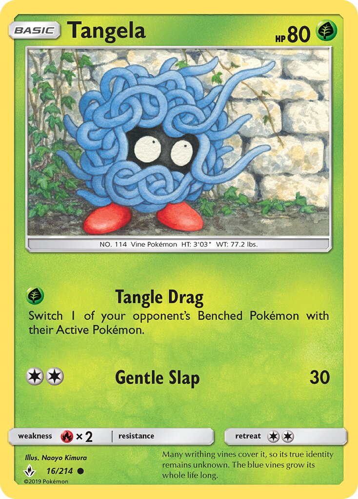 Tangela 016/214 — Unbroken Bonds (English Pokémon TCG card)