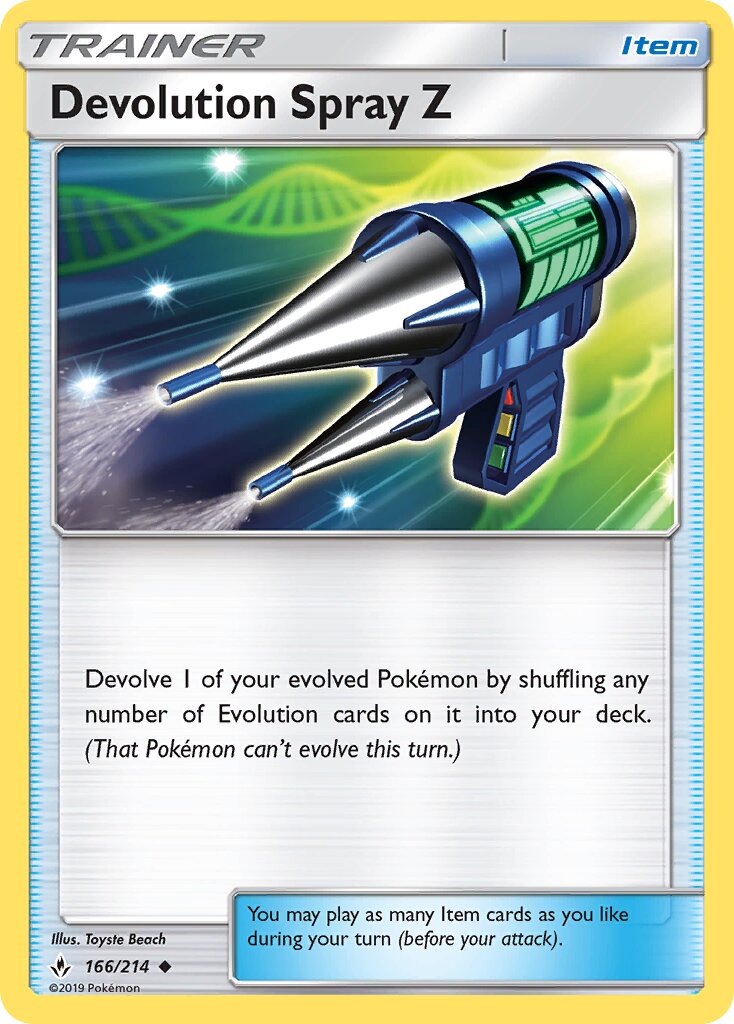 Devolution Spray Z 166/214 — Unbroken Bonds (English Pokémon TCG card)