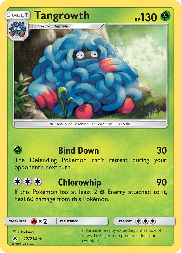 Tangrowth 017/214 — Unbroken Bonds (English Pokémon TCG card)