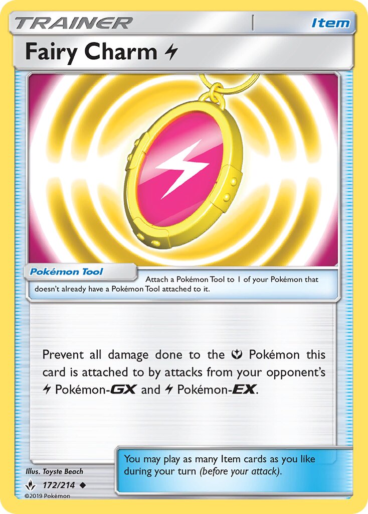 Fairy Charm Lightning 172/214 — Unbroken Bonds (English Pokémon TCG card)