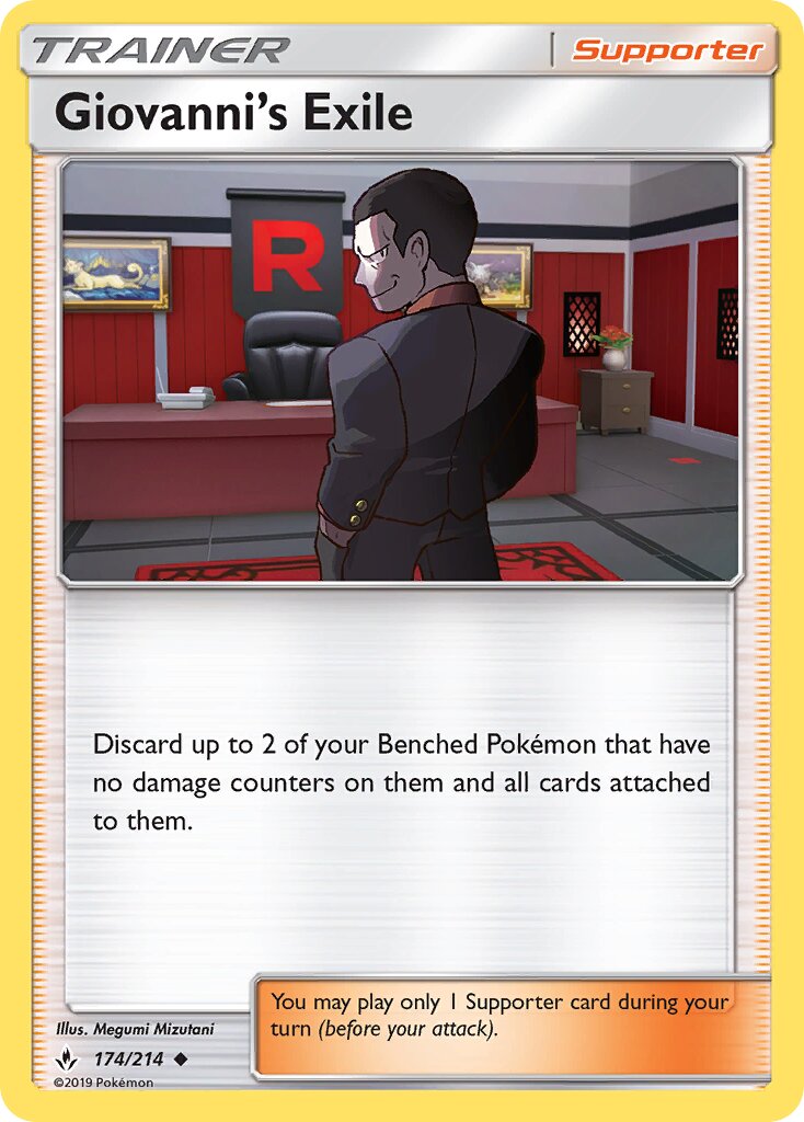 Giovanni's Exile 174/214 — Unbroken Bonds (English Pokémon TCG card)
