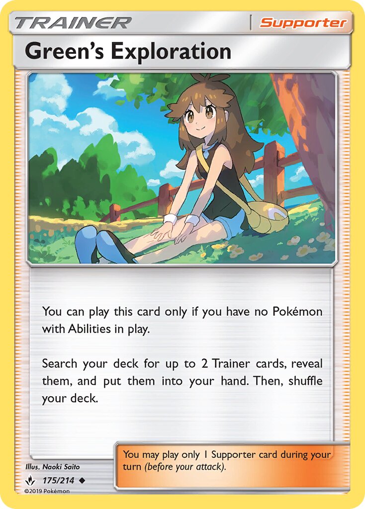 Green's Exploration 175/214 — Unbroken Bonds (English Pokémon TCG card)