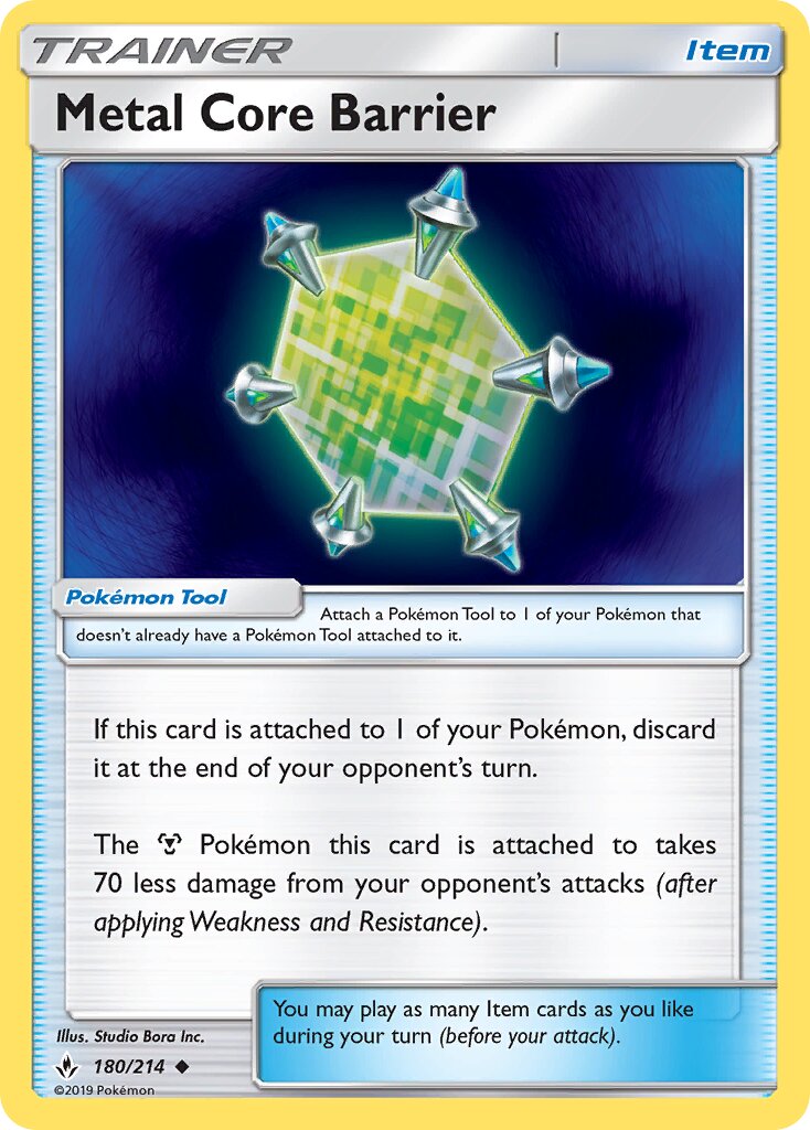 Metal Core Barrier 180/214 — Unbroken Bonds (English Pokémon TCG card)