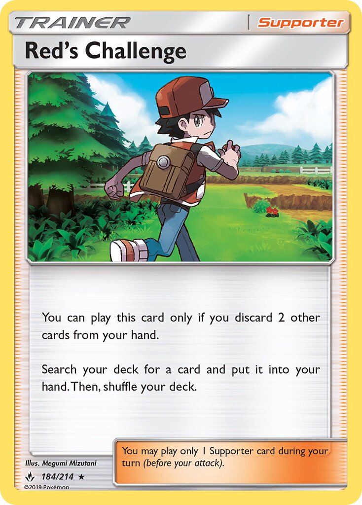 Red's Challenge 184/214 — Unbroken Bonds (English Pokémon TCG card)