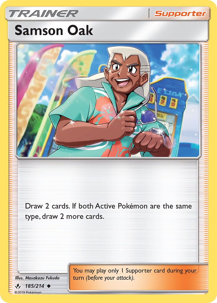 Samson Oak 185/214 — Unbroken Bonds (English Pokémon TCG card)
