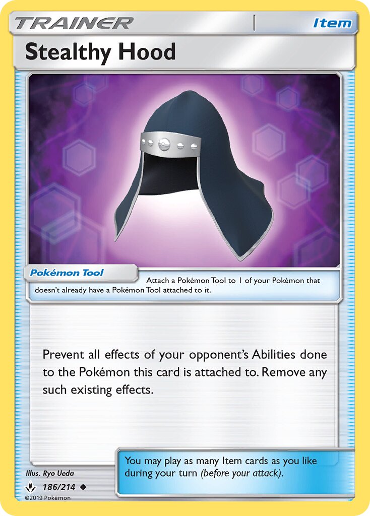 Stealthy Hood 186/214 — Unbroken Bonds (English Pokémon TCG card)